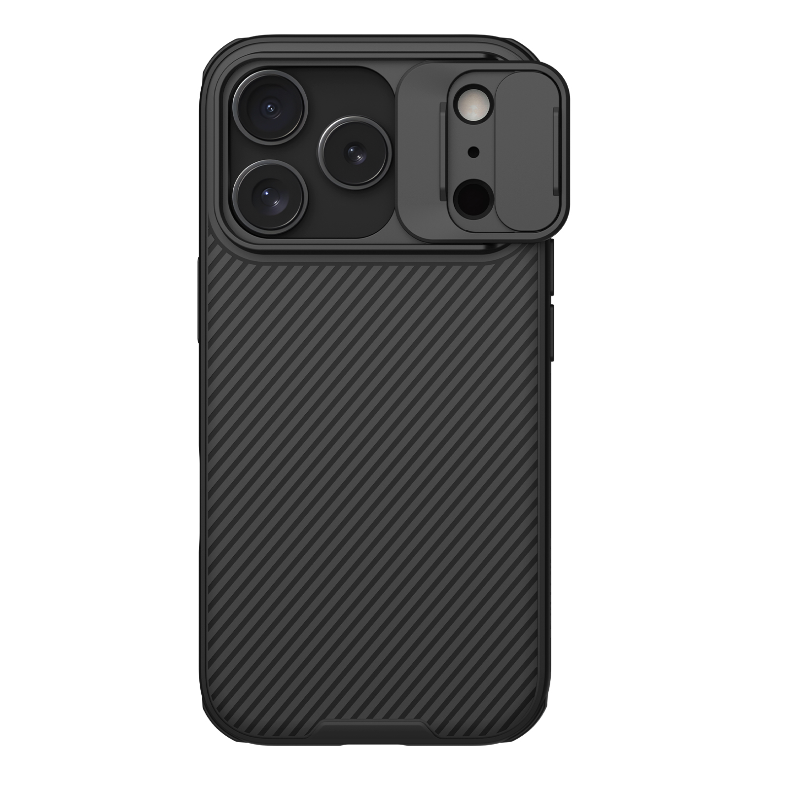 Etui z ochroną aparatu, kompatybilne z technologią MagSafe Nillkin CamShield Pro Magnetic do Apple iPhone 17 Pro do MagSafe, czarne.